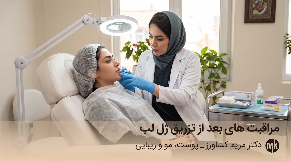 مراقبت های بعد از تزریق ژل به لب