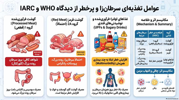 مواد غذایی سرطان زا