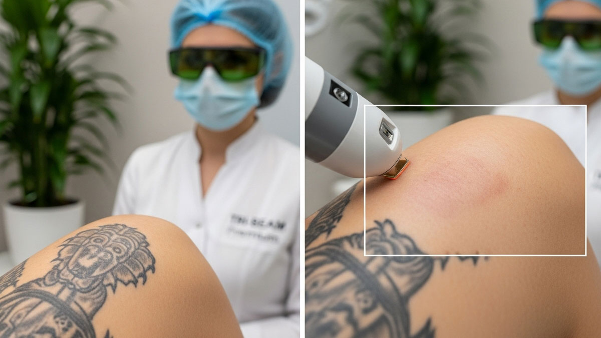 عکس قبل و بعد لیزر تاتو