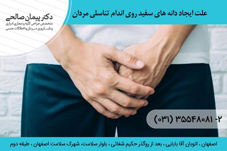 علت ایجاد دانه های سفید روی اندام تناسلی مردان