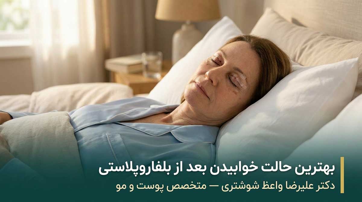 بهترین حالت خوابیدن بعد از عمل بلفاروپلاستی