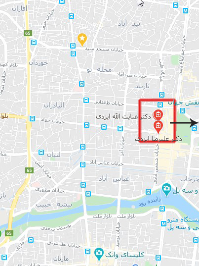 کروکی دکتر ایزدی