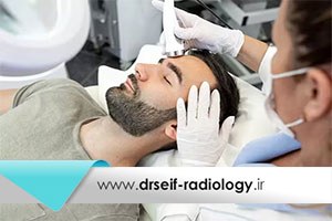 سونوگرافی صورت برای تشخیص ژل و نخ در مرکز سونوگرافی دکتر سیف